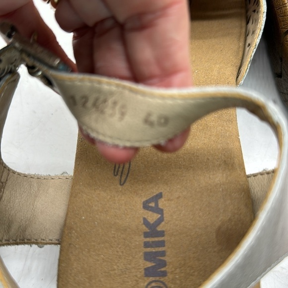 Romika Leather Cut Out Silver Sandals EU Size 40 MCS5119J - Picture 6 of 10